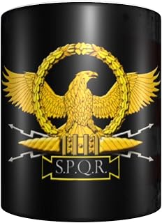 Gold Roman Imperial Eagle Spqr American Flag Coffee Mugs | Funny 11 Oz Mugs For Home, Office| Unique Gift For Him/Her