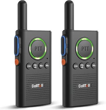 CallToU 2 Way Intercom for Elderly 3300FT Rechargeable 1000mAh Battery, VOX, Ideal for Caregivers & Emergencies Intercoms Wireless for Elder Monitoring Home/Outdoor Family Communication Black