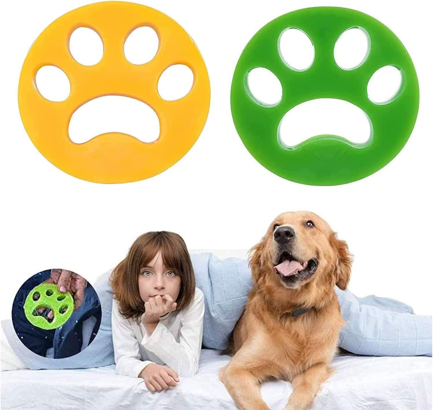 2 PCSPet Hair Remover for Laundry Reusable Pet Fur Laundry Catcher