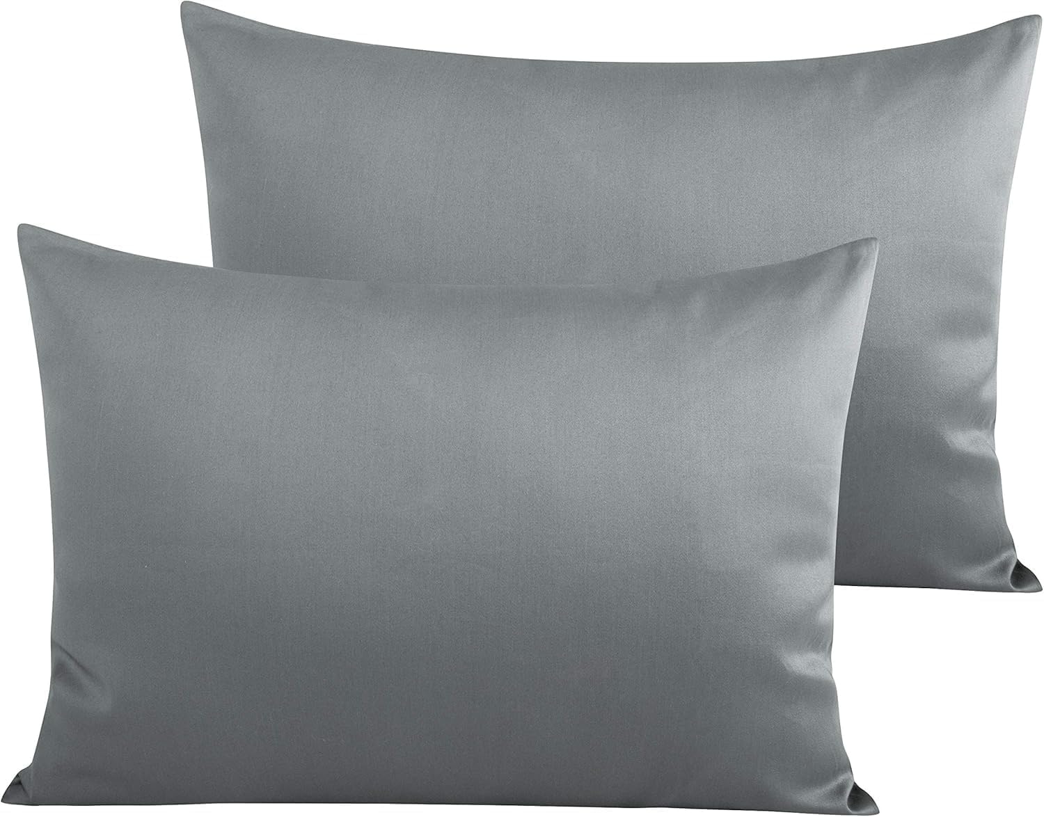 Prashi Bedding Zippered Toddler Pillowcases – Set of 2, Travel Pillow Cases 1000 Thread Count 100% Egyptian Cotton, Soft & Breathable, Nursery Kids Pillowcases, 13x18 Inches, Dark Grey