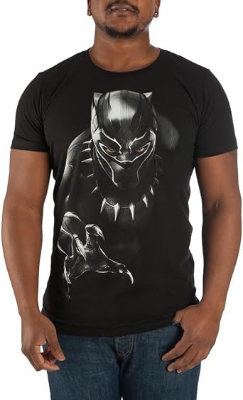 Bioworld Black Panther Character Mens Black Tee Small