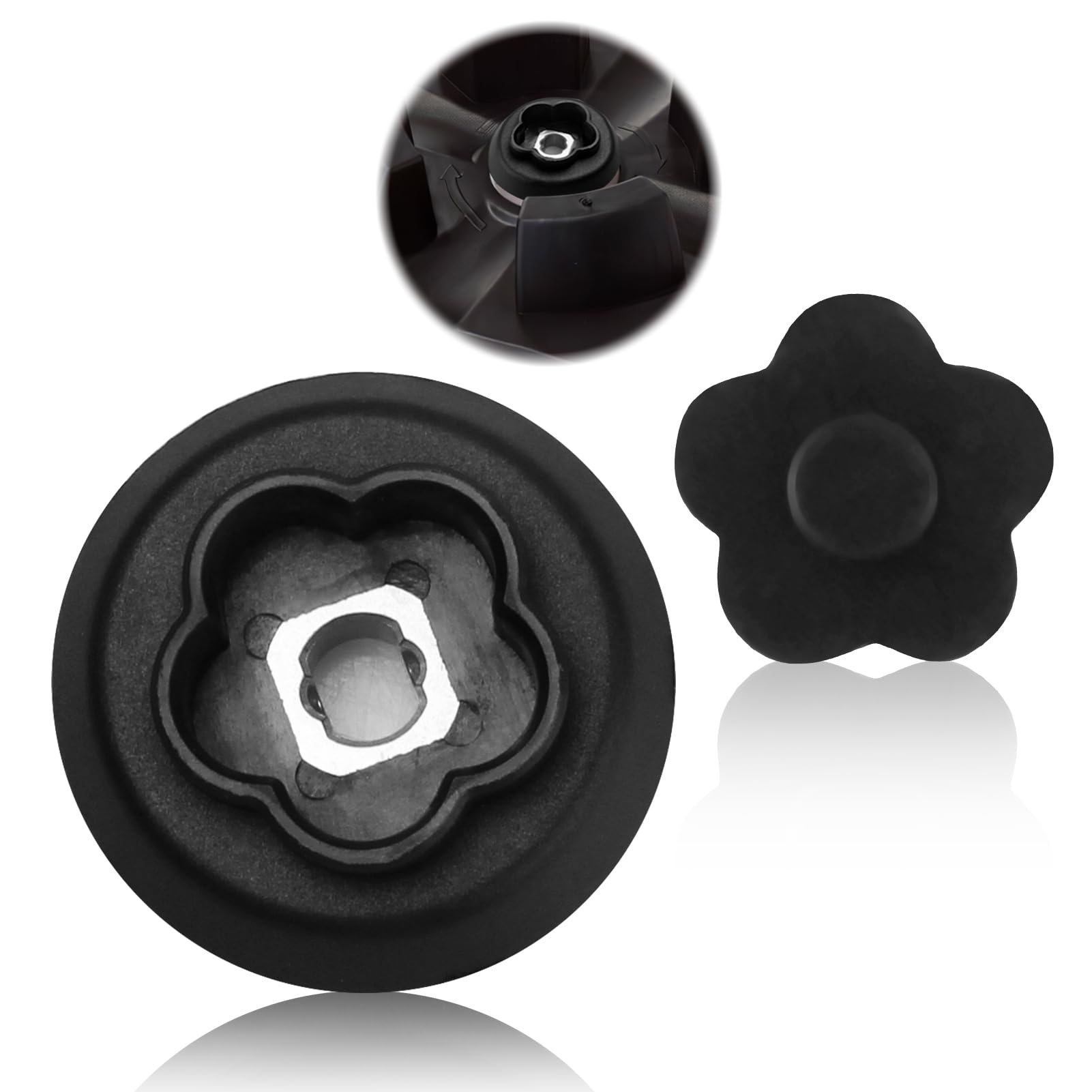 Conjunto de Repuestos Compatible para Monsieur Cuisine Connect y Smart, Silvercrest,Portacuchillas, Engranaje, Base Cuchillas, Embrague, Pieza 5 Dientes