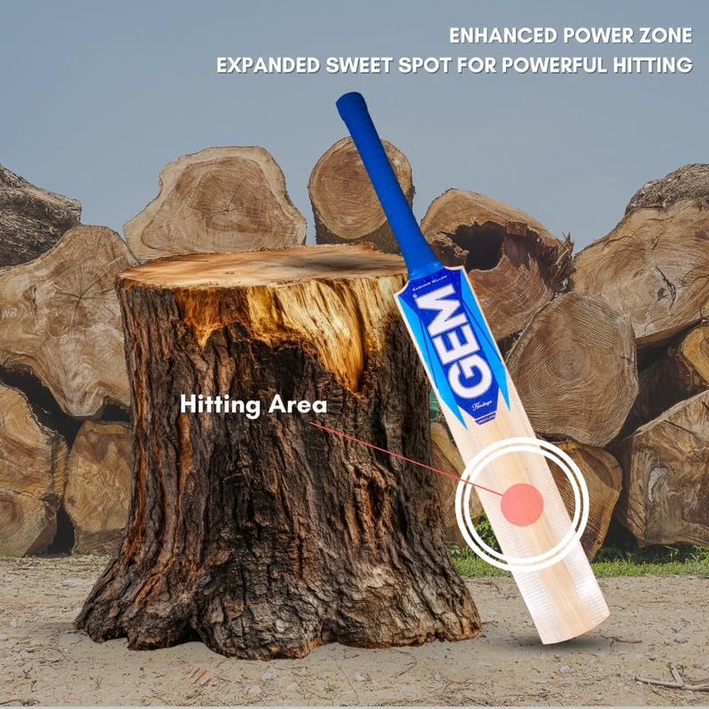 Image of GEM Spark Kashmiri Willow bat Grade 2, Cricket Bat, Size- Short Hand