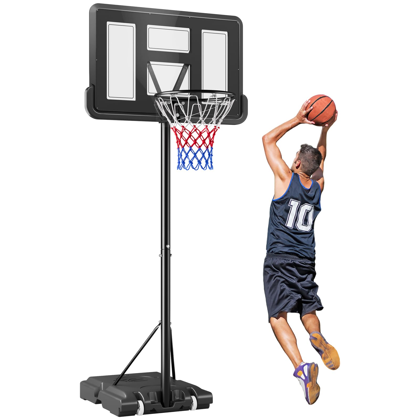 Buy Dripex Basketball Hoop Outdoor Adjustable Height Goal Portable