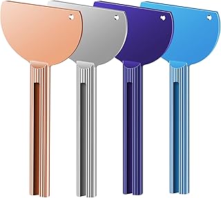 sansheng 4PCS Toothpaste Squeezer,Tube Squeezer, Metal Tube Presser Tube Roller Tube Wringer Keys Dispenser Roller for Toothpaste Cosmetic Oil Cream Paint Squeezer(4 Color)