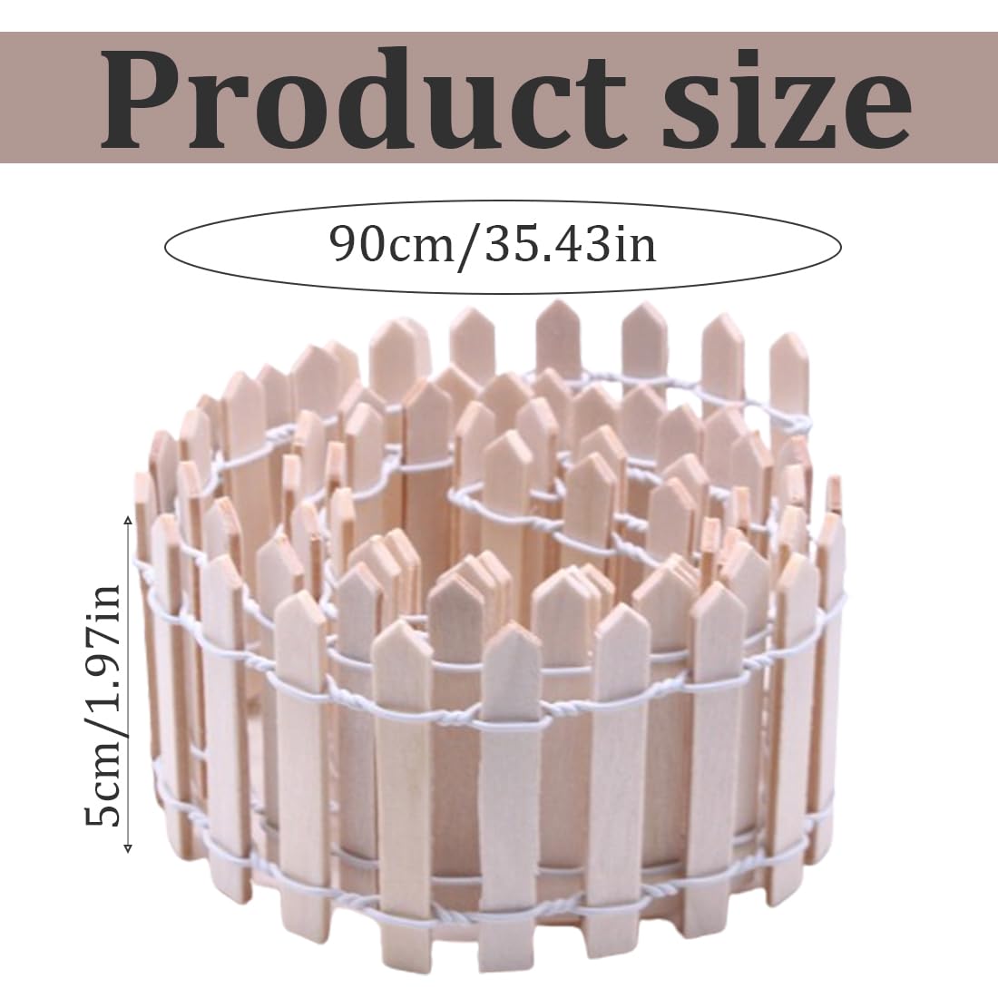 Staccionata Decorativa In Legno Per Giardino - Mini Recinzione Per Piante, Vasi E Decorazioni Natalizie - Foto 2