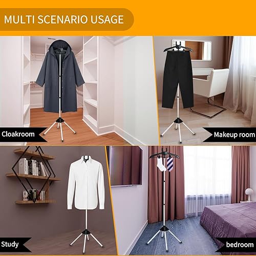 Miniatura 4 de Soporte plegable para vaporizador de ropa con guantes de planchado para ropa, estante de vapor ajustable con dos clips para traje, camisa, chaleco,