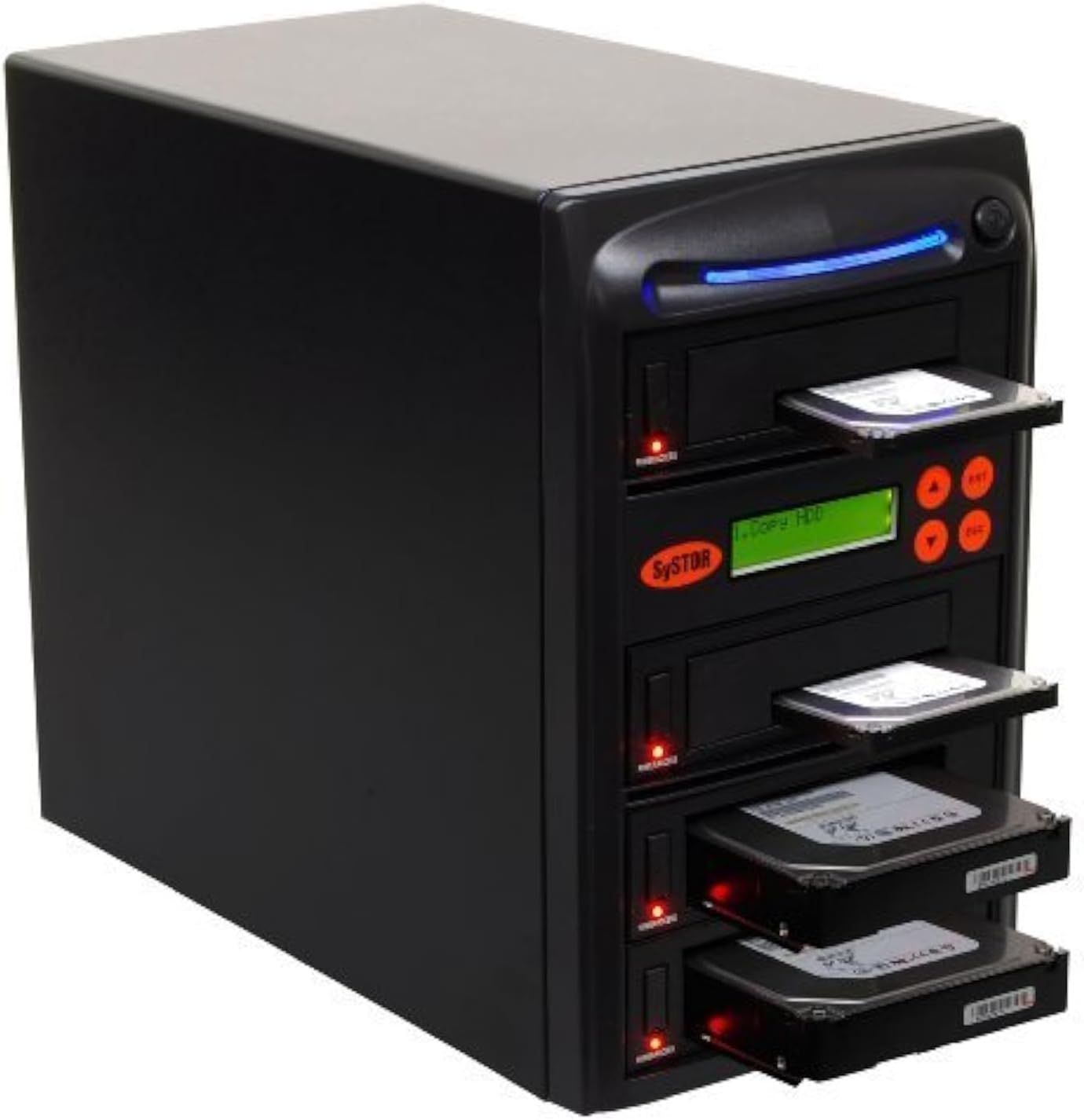 Systor 1:3 HDD/SSD Hard Drive Duplicator - 5.4GB/Min - Standalone Copier & Eraser/Sanitizer for Multiple SATA 3.5 Disk & 2.5 Solid State Drives - Copy Speeds of up to 90MB/Sec (SYS103HS-DP)