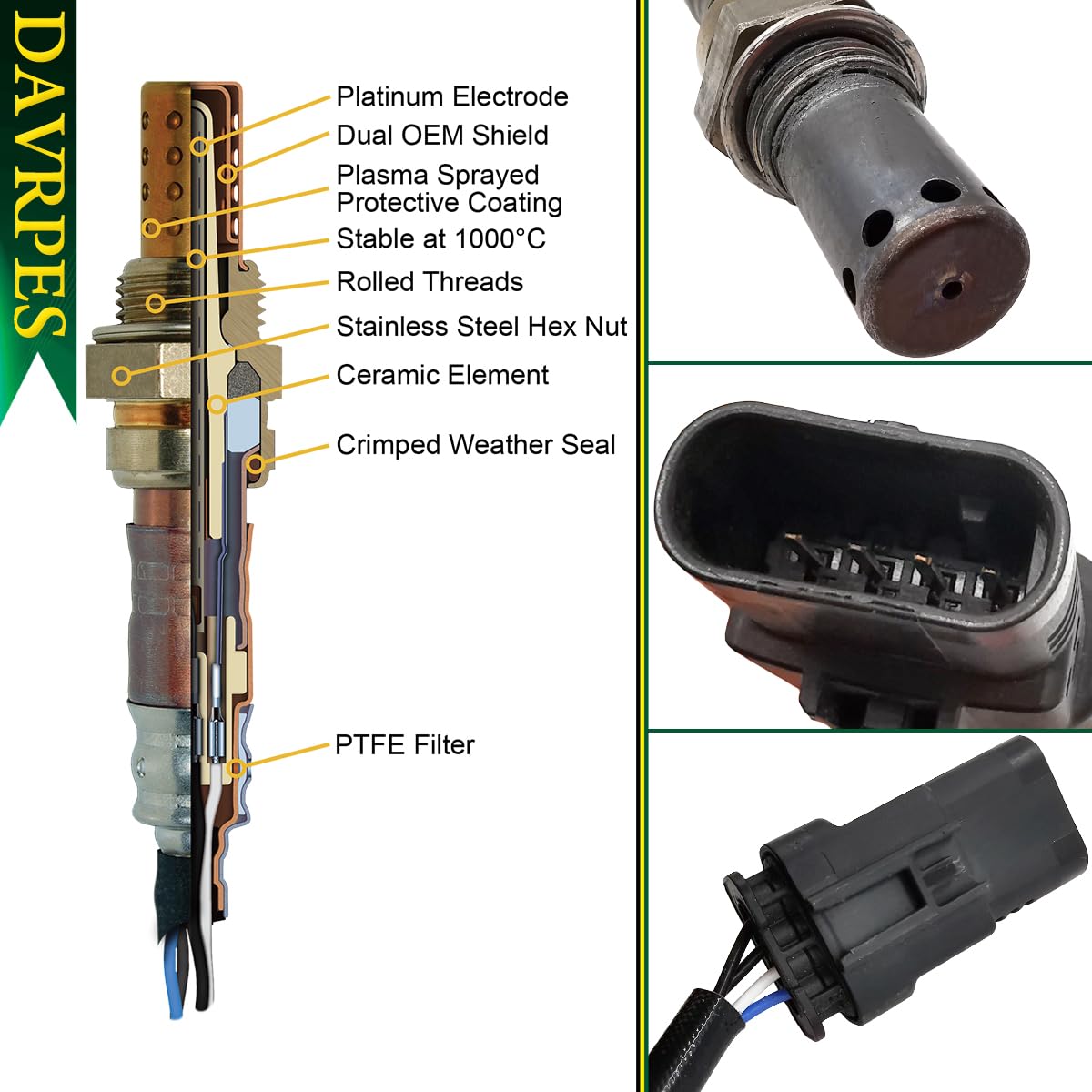 234-4763 Upstream Oxygen O2 Sensor Heated for Buick Regal, Cadillac ATS/CTS, GMC Canyon, Chevy Camaro/Colorado/Corvette/Iapala/Malibu Replace#12627139｜12645561｜12655677｜12643707｜12666673