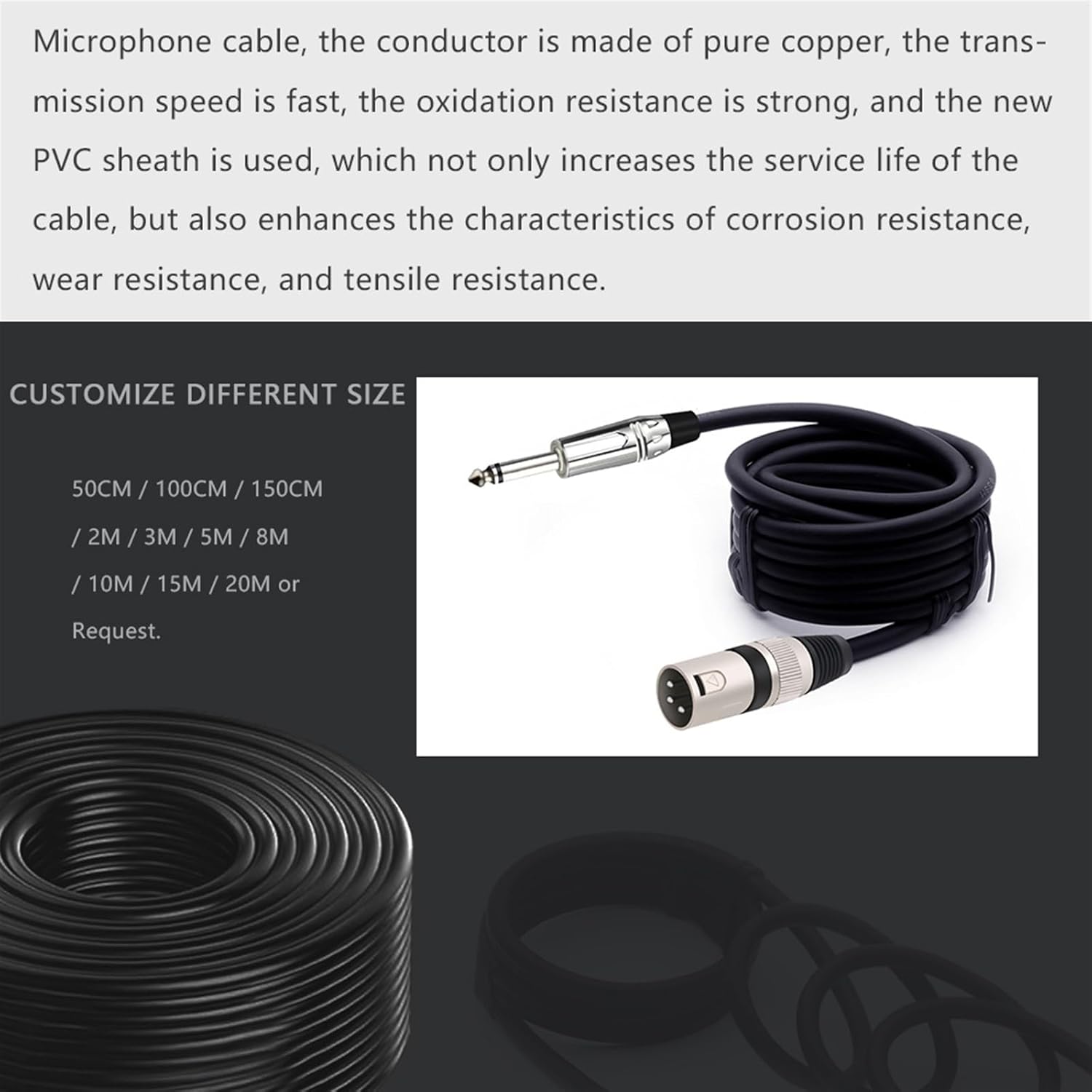 PONNYC ジャック 6.35mm/6.5mm 1/4 ステレオ - 3ピン オス - XLR メス ケーブル バランスオス プラ PONNYC  3.5mm モノジャック 3ピン オス - XLR オス オーディオ信号 バランスマイク インターコネクトケーブル 1 PONNYC 6.35mm/6.5mm  ジャック モノ - 3ピン PONNYC 6.35mm/6.5mm ジャック モノ - 3ピン XLR オス バランスマイク インターコネクトケーブル クォータ