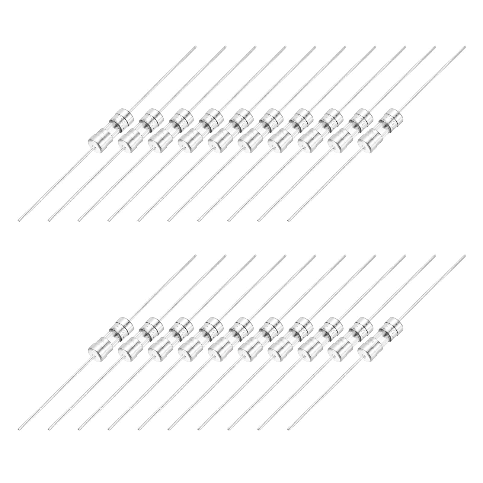 sourcing map 50pcs Glass Cartridge Tube Fuses, Axially Lead Fuse 3.6 x 10 mm 1A 250V Cartridge Resistor Insurance Fusible Cutout for Replacing or Repairing Many Home Electronics (F 1A)
