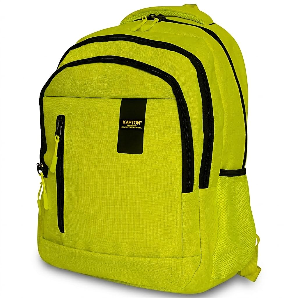 HuntaDeal Hi Vis Backpack Adjustable Rucksack Bag | High Visibility Safety Reflective Work Cycle Hiking Walking Heavy Duty 25L Capacity, Yellow