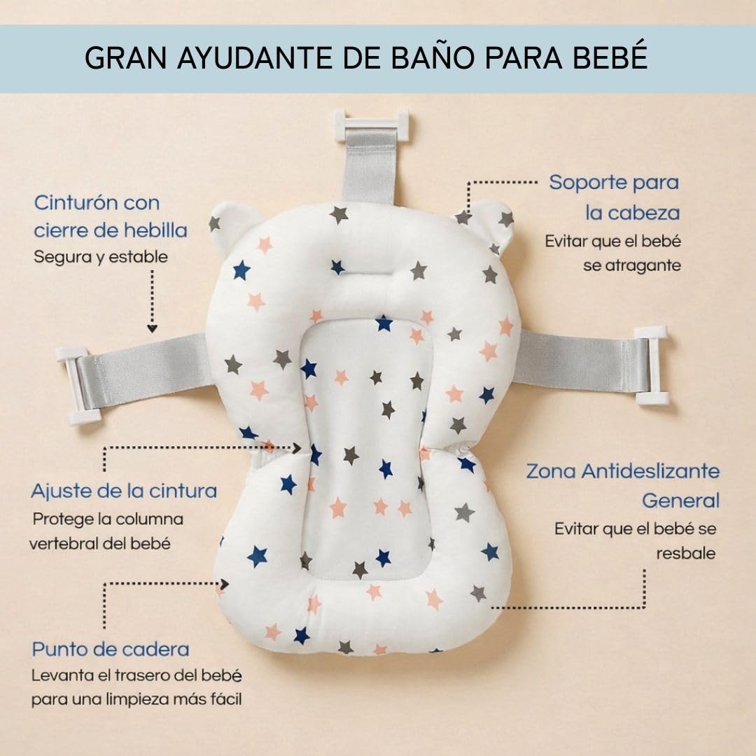 BATHBY | Bañera Plegable para Bebé con Soporte, Cojín Reductor y Termómetro | Set Completo para Recién Nacido | Compacta, Segura y Fácil de Transportar | (Verde SUP)