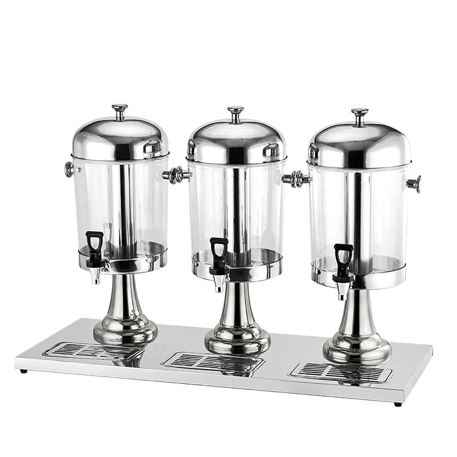 ASerZenith Drink Beverage Dispensers For Parties Breakfast Buffet Bars Hotels, 16L/ 24L Stainless Steel Drinks Dispenser Container With Ice Container, Cold Beverage Dispenser(Silver-24L)