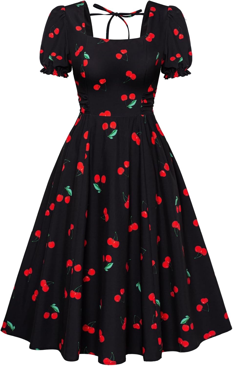 Belle Poque Vintage Dress for Women 2026 Summer 1950s Midi Cottagecore Dresses Square Neck Wedding Guest Cocktail Dress