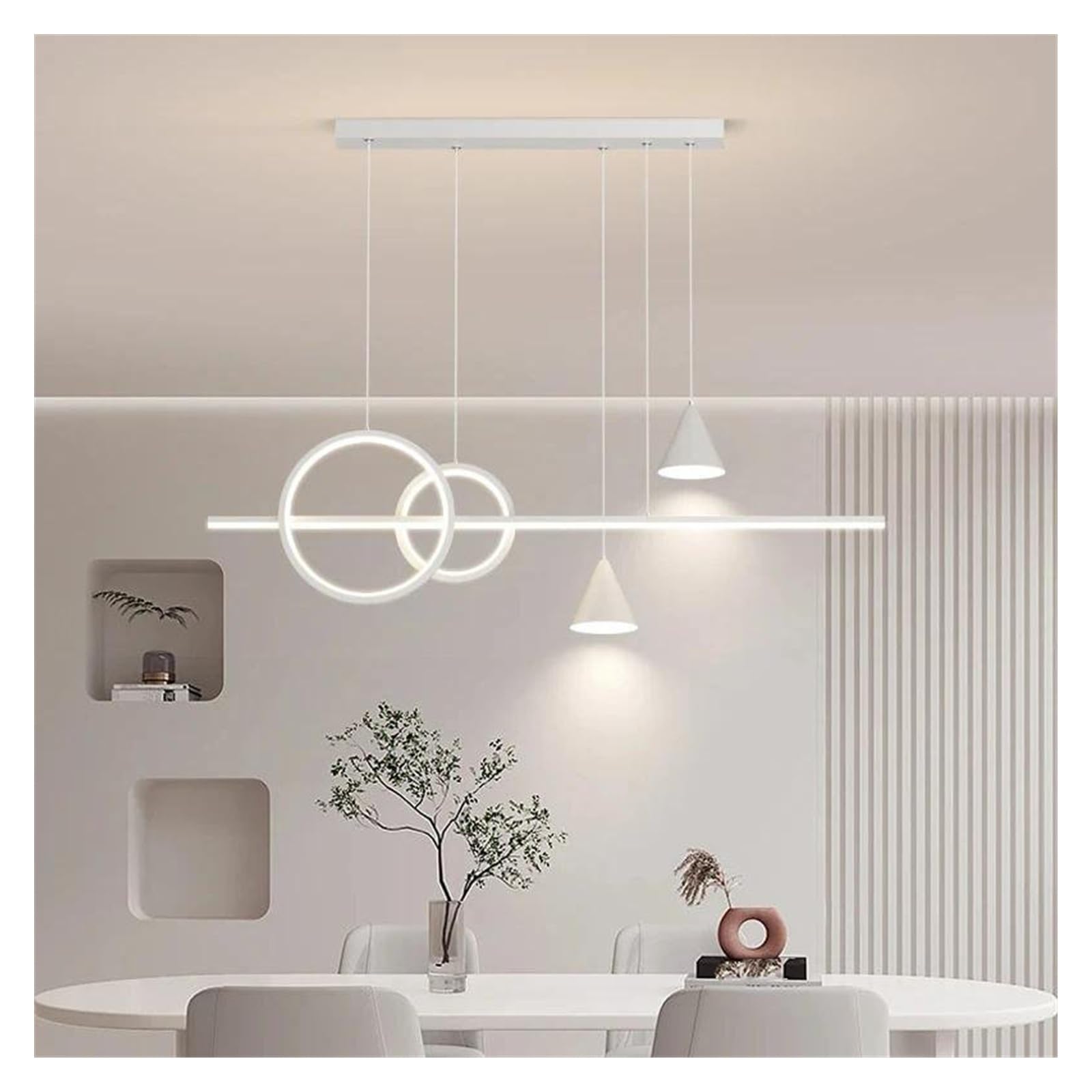 Suspensions modernes minimalistes haut de gamme lustre de plafond blanc - 8