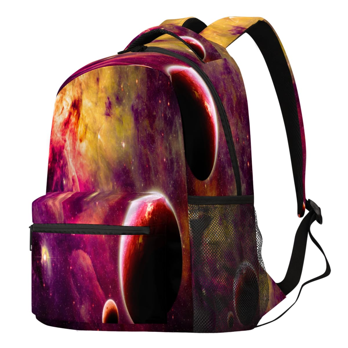 Sac à dos pour ordinateur portable solide style planète espace 21L - 8