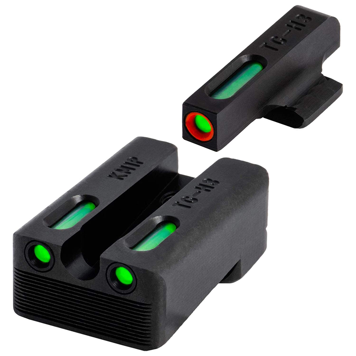 Truglo TFX PRO Handgun Sight, Glowing Shock Proof Tritium and Fiber Optic Night Sight for Handguns, Compact, Durable, and Snag Free Sight
