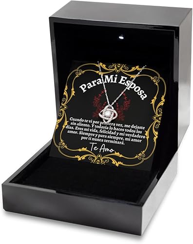 Miniatura 2 de Cadena, Collar de Regalo Para Esposa En forma de Corazon Plateado y Dorado Regalo Para Mujer Personalizado