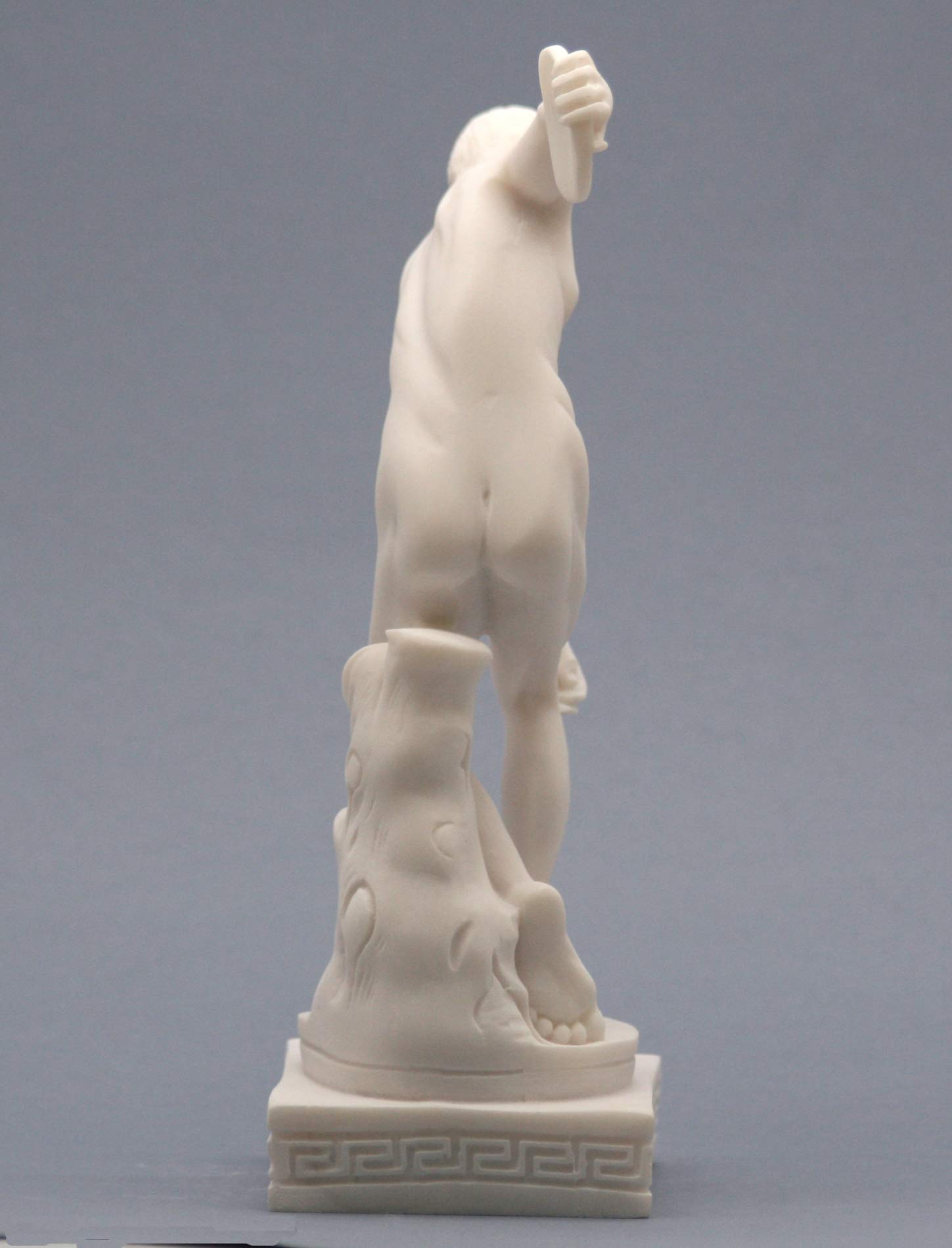 Discobolus Discus Lanciatore Nudo Maschio Atleta Greco Romano Statua 21 cm Cast Alabaster