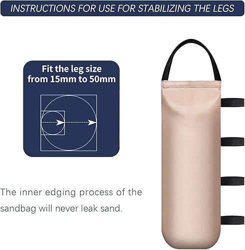 Miniatura 6 de Bolsas de arena pesada de 112 libras para toldo de publicidad al aire libre, tienda de campaña de campaña fija a prueba de viento (sin arena),