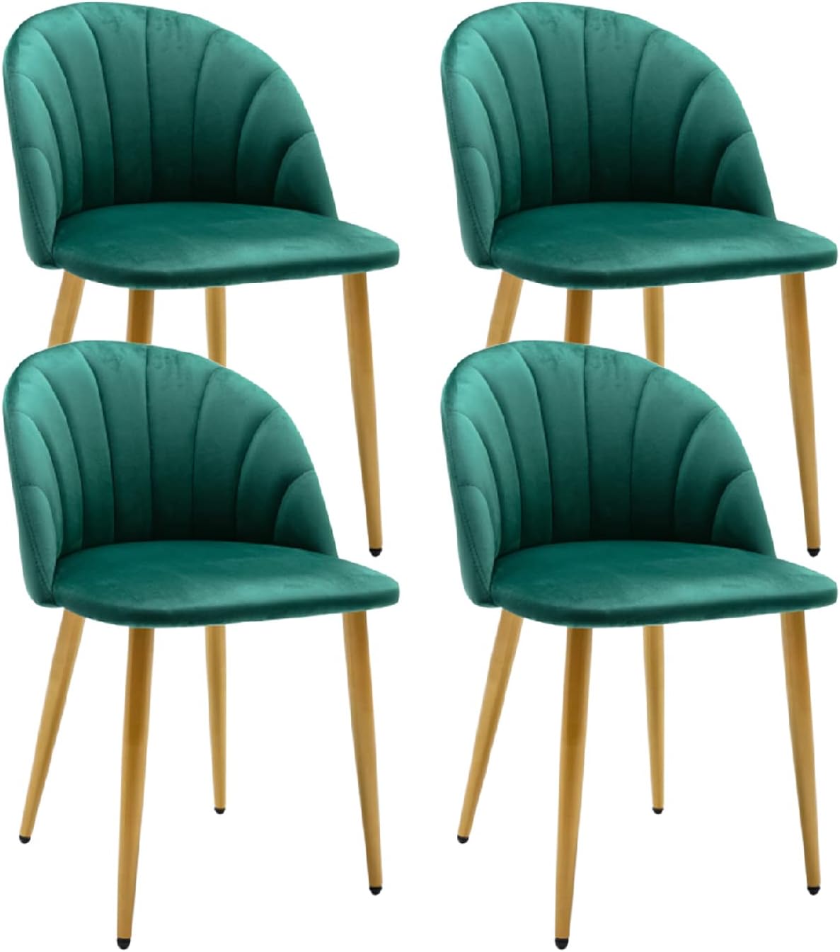 Amazon.com - Nrizc Woven Dining Chairs Set of 4, Velvet Upholstered ...