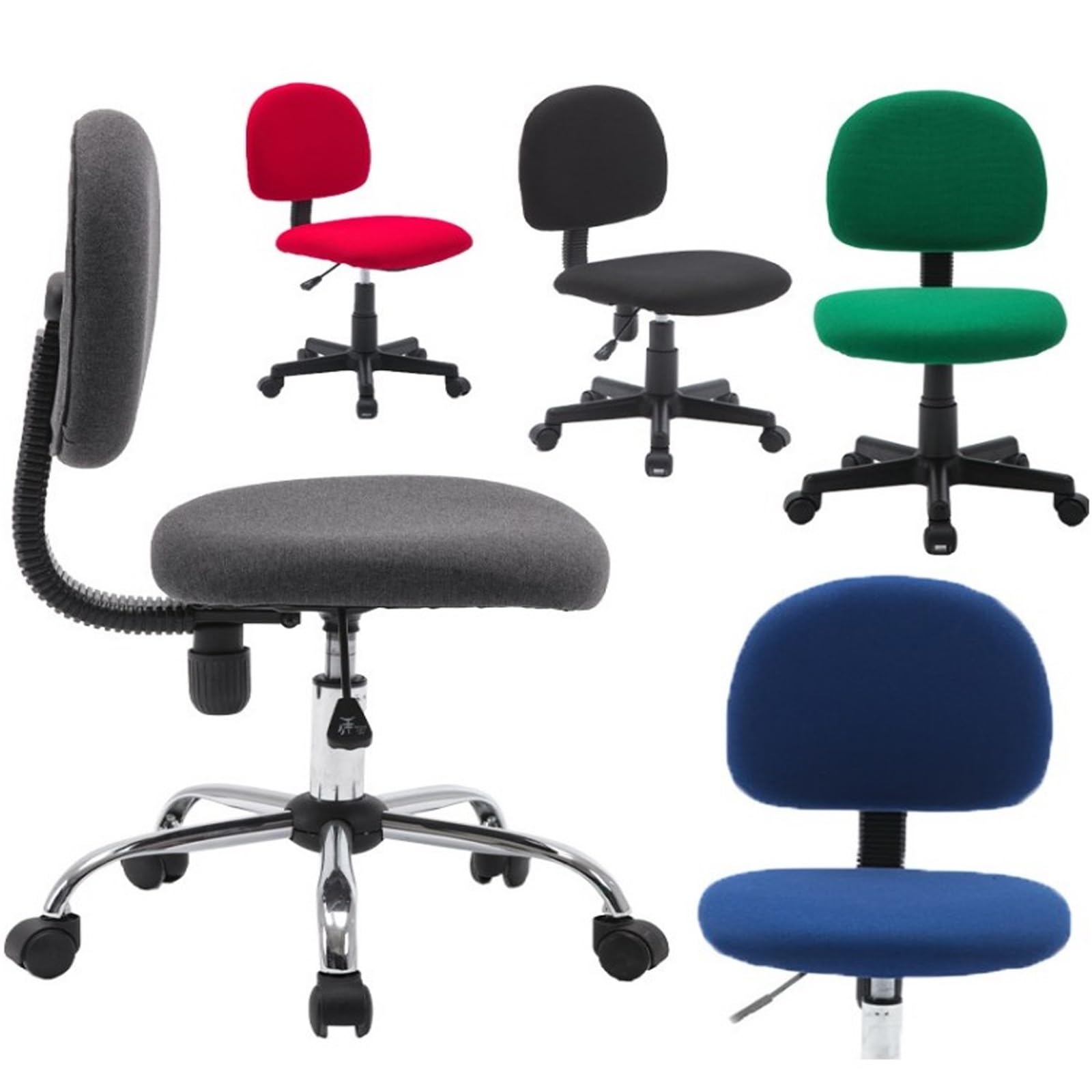 Sedia Da Ufficio Senza Braccioli In Rete Nera – Regolabile In Altezza, Ergonomica, Salvaspazio Per Piccoli Ambienti