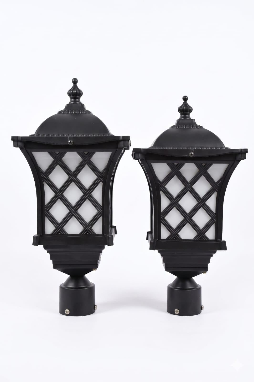 Metal Antique Decorative Architectural Outdoor Exterior Gate Light for Home Gate Waterproof Rustproof Main Gate Lamps Light Lantern for Home Garden Compound for Piller Garden Set-image-31