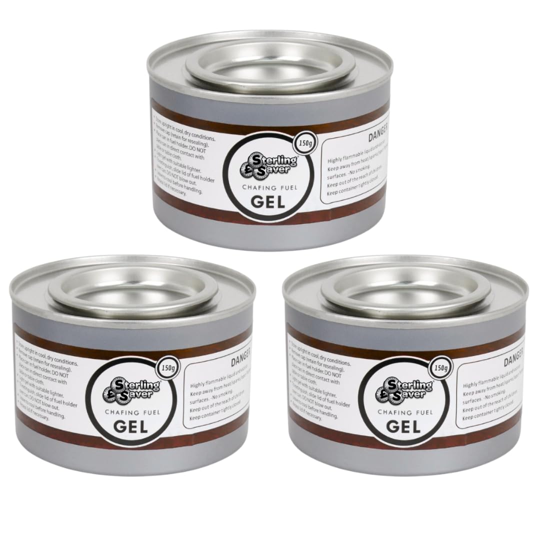 Sterling Saver 3 x 3.5 Hour Chafing Dish Fuel Gel Cans