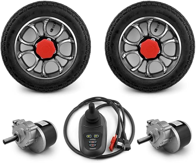 L-faster Kit de conversión de Motor de Silla de Ruedas 250W para Silla de Ruedas Plegable Ligera de 12 Pulgadas