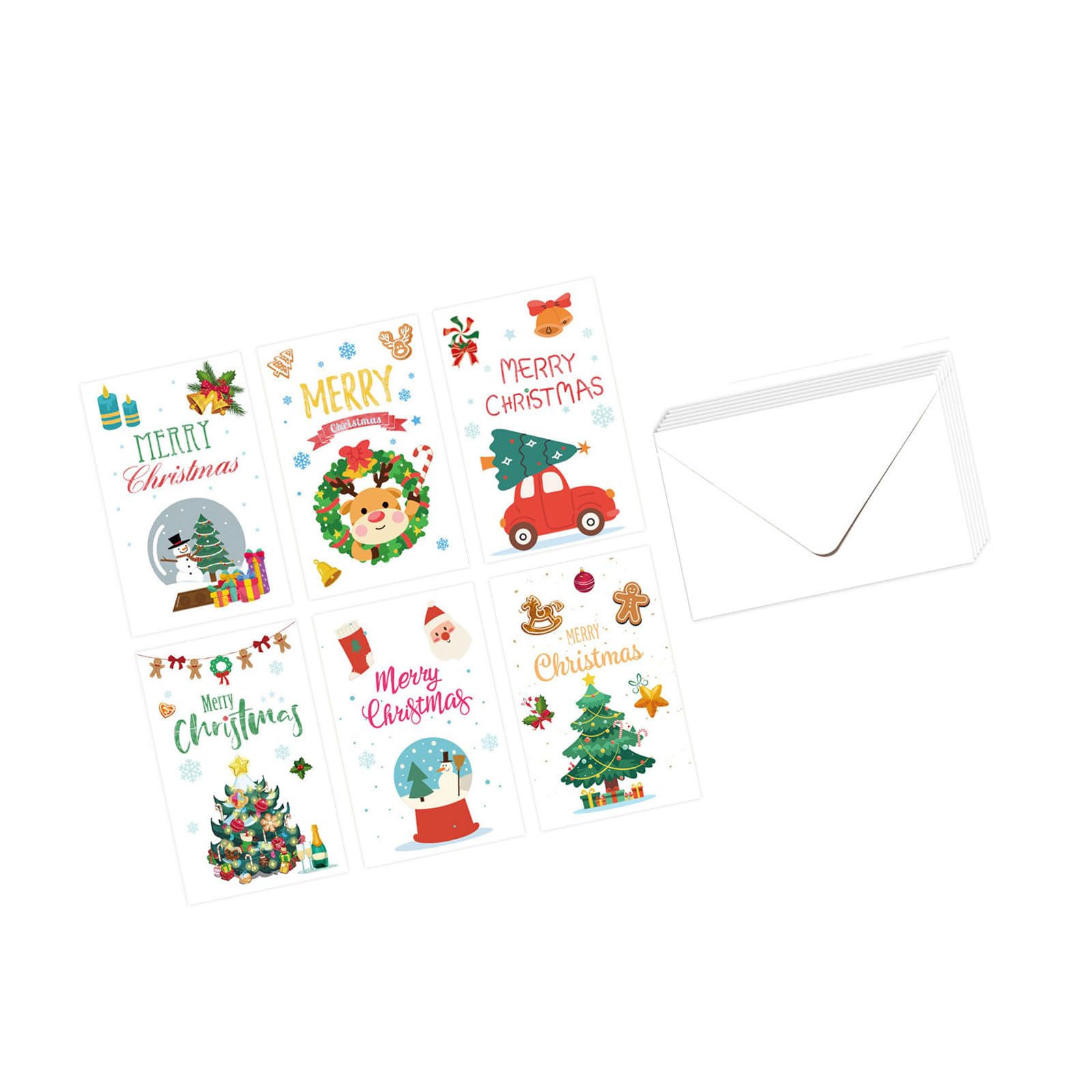 Jazuaiao Sustainable Holiday Cards Recycled Paper Christmas Greetings with Festival Themes for Family Friend Recycled Paper Christmas Cards