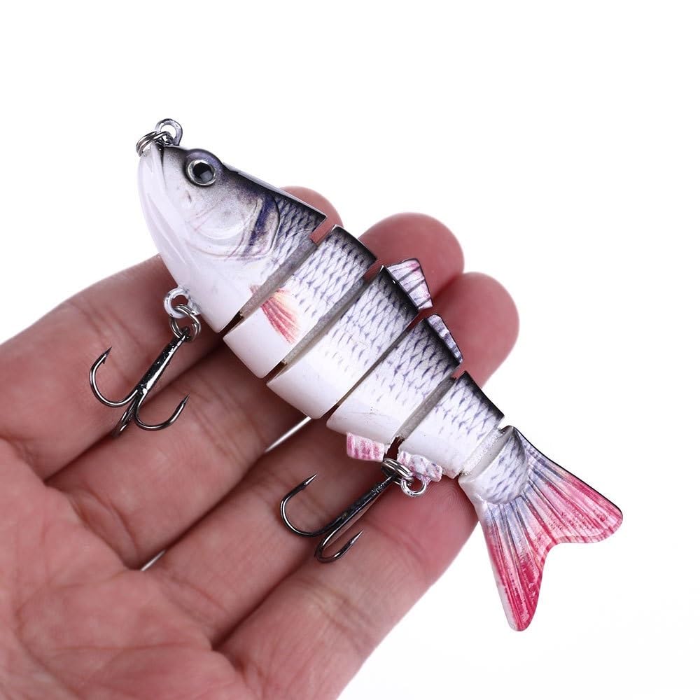 1/6 sztuk zestaw przynęt wędkarskich z pudełkiem wiele segmentów łączone twarda przynęta woblery Swimbait Crankbait Swim Bass dla tonącego szczupaka