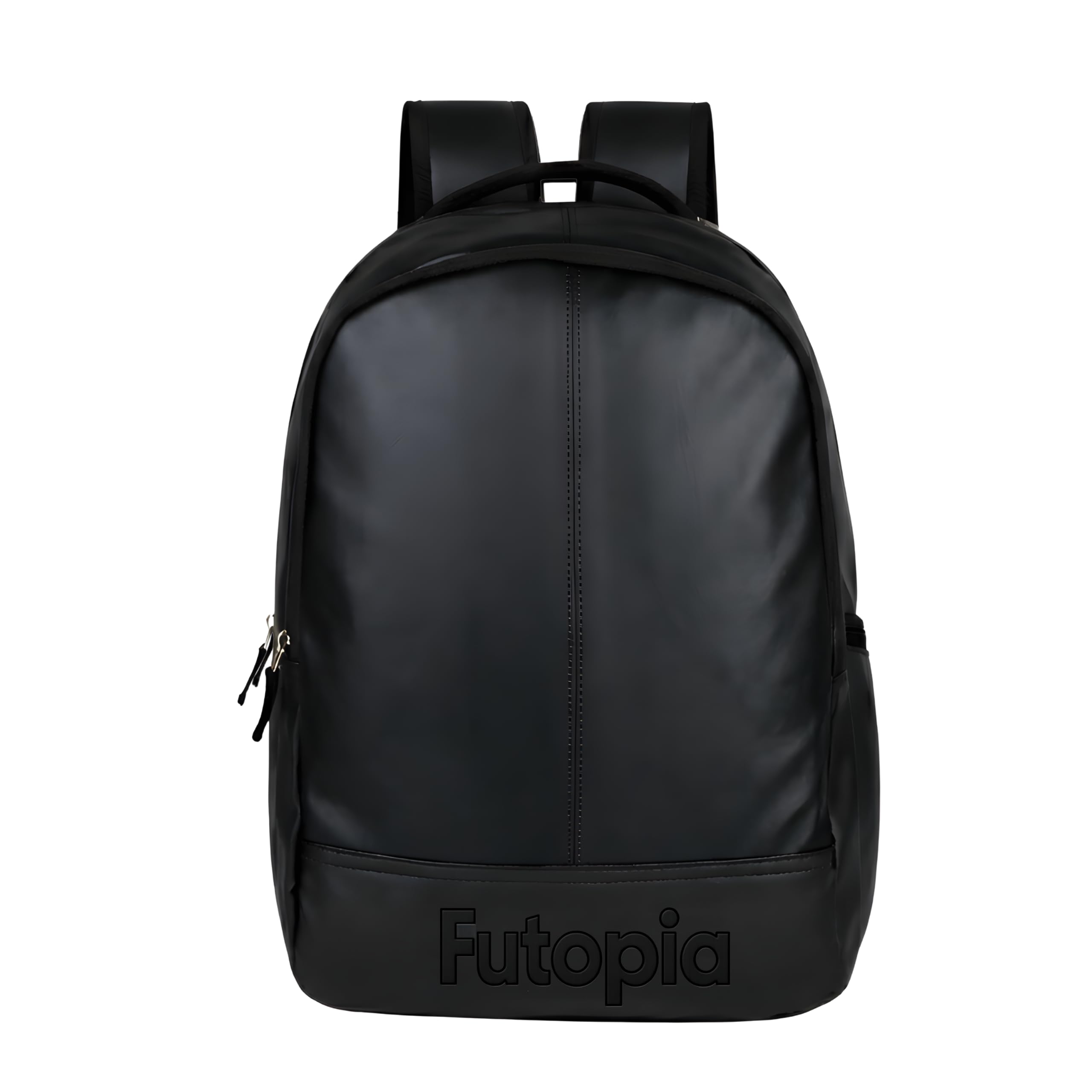 Futopia PU Leather Laptop Backpack for Men & Women – 15.6 Water-Resistant Business Travel Bag – Lightweight 35L Large Capacity Faux Leather Daypack for College, Work & Commuting (Black)-image-48