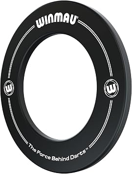 WINMAU Printed Dart Board Surround Ring – Durable Backboard Wall Protector for Dartboards - Available in White, Black, Red & Blue - Professional Darts Accessories