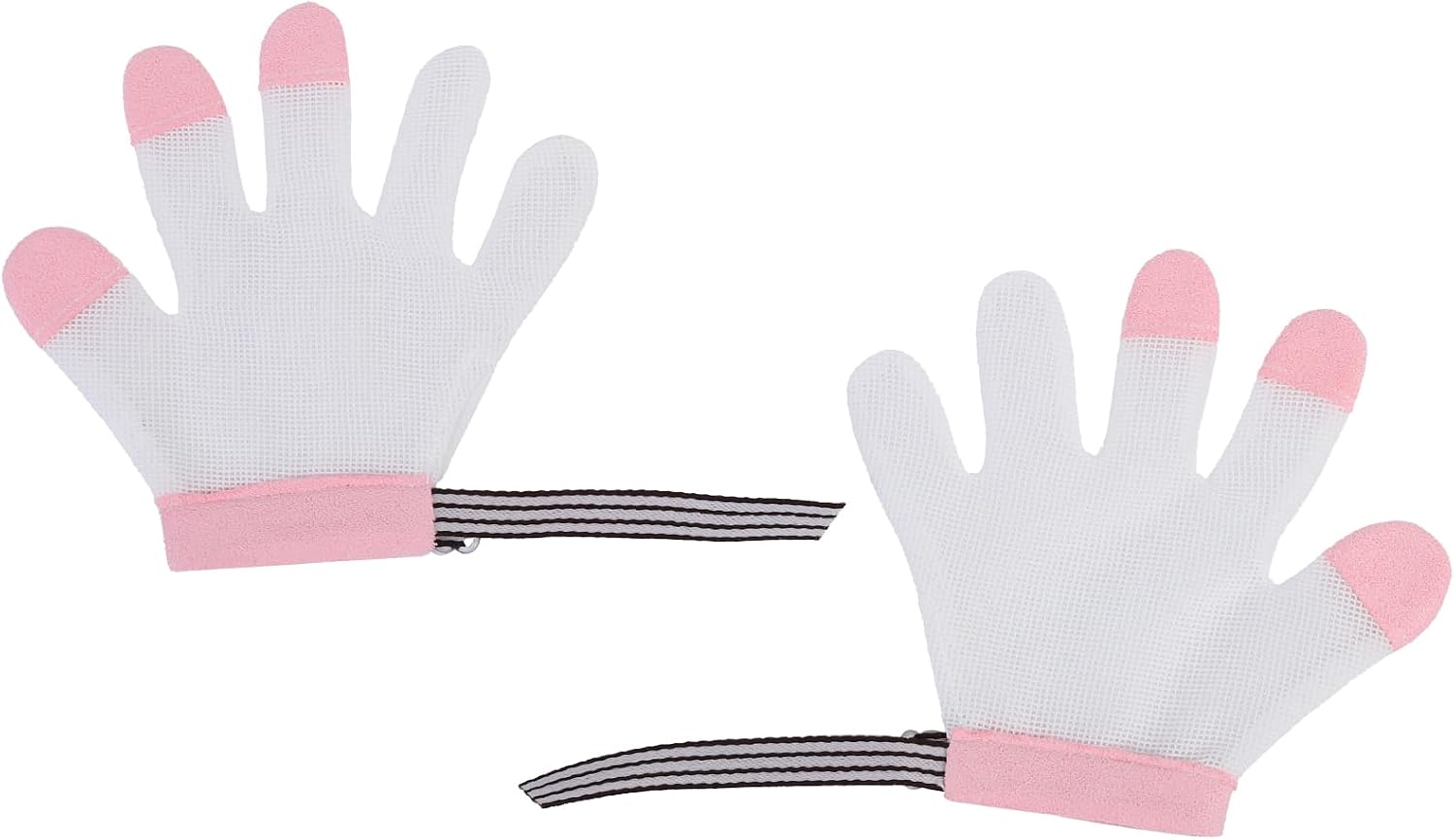 Thumb Guard Gloves for Kids & Baby – Stops Thumb Sucking, Nail Biting & 5-Finger Sucking, Comfortable Breathable Protective Gloves for Age 1-5 Years (Pink-L)