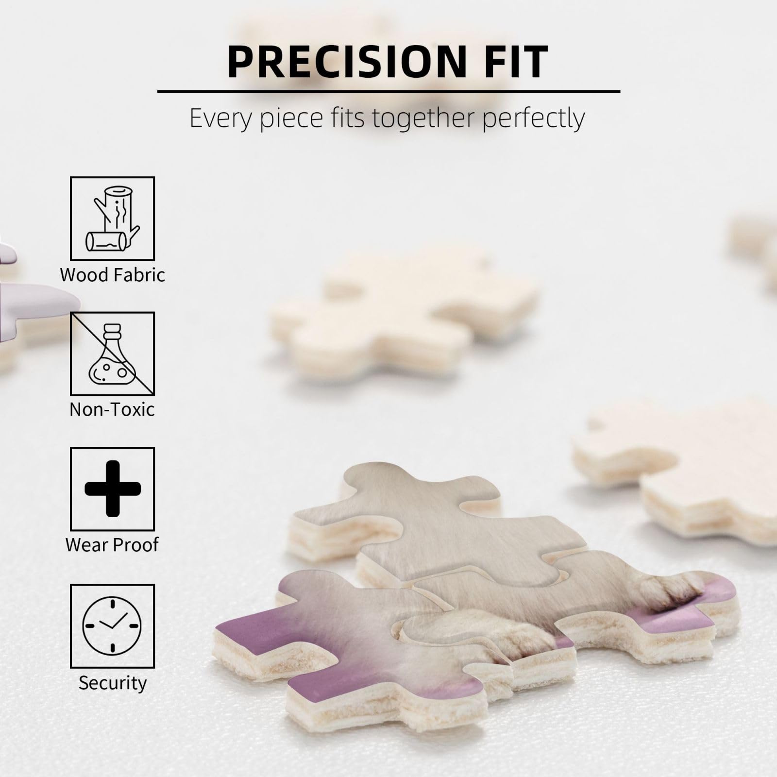 ᵔᴥᵔ犬と猫　写真ジグソーパズル　500ピース　50×75㎝ホワイト額入り完成品 ᵔᴥᵔ犬と猫の写真ジグソーパズル500ピース50×75㎝ホワイト額