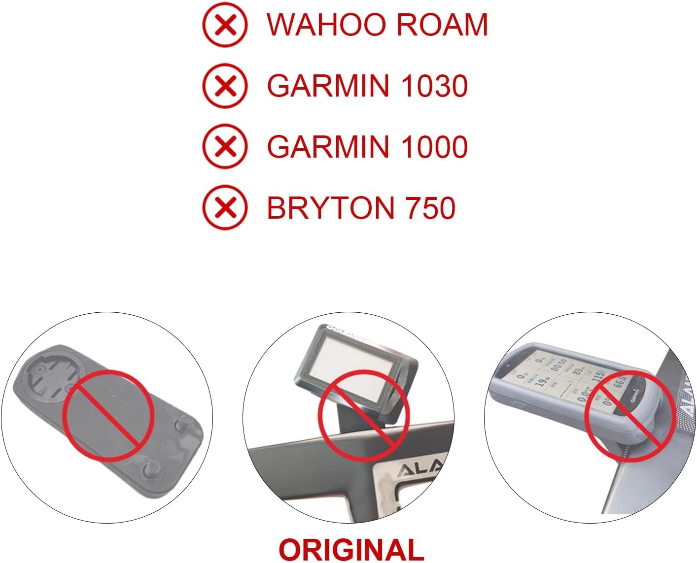 x xotic tech Computer Mount Holder Compatible with DEDA ALANERA Integrated Cockpit Handlebar, Compatible with Garmin Edge 1030 or Wahoo ROAM or Bryton 750