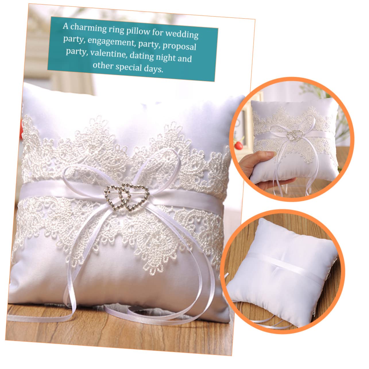 PRETYZOOM 5stücke Hochzeitsringkissen Aus Weißer Spitze Romantisches Ringkissen Für Blumenmädchen Elegante Hochzeitsdekoration Für Ihre Zeremonie Und Feierlichkeiten