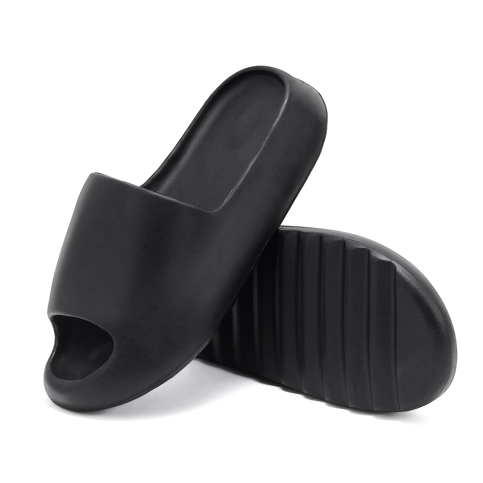 Cloud Slides for Women and Men, Comfort Platform Lightweight Slippers Slides, Unisex Foam Shower House Slippers, Summer Open Toe Sandals for Indoor and Outdoor