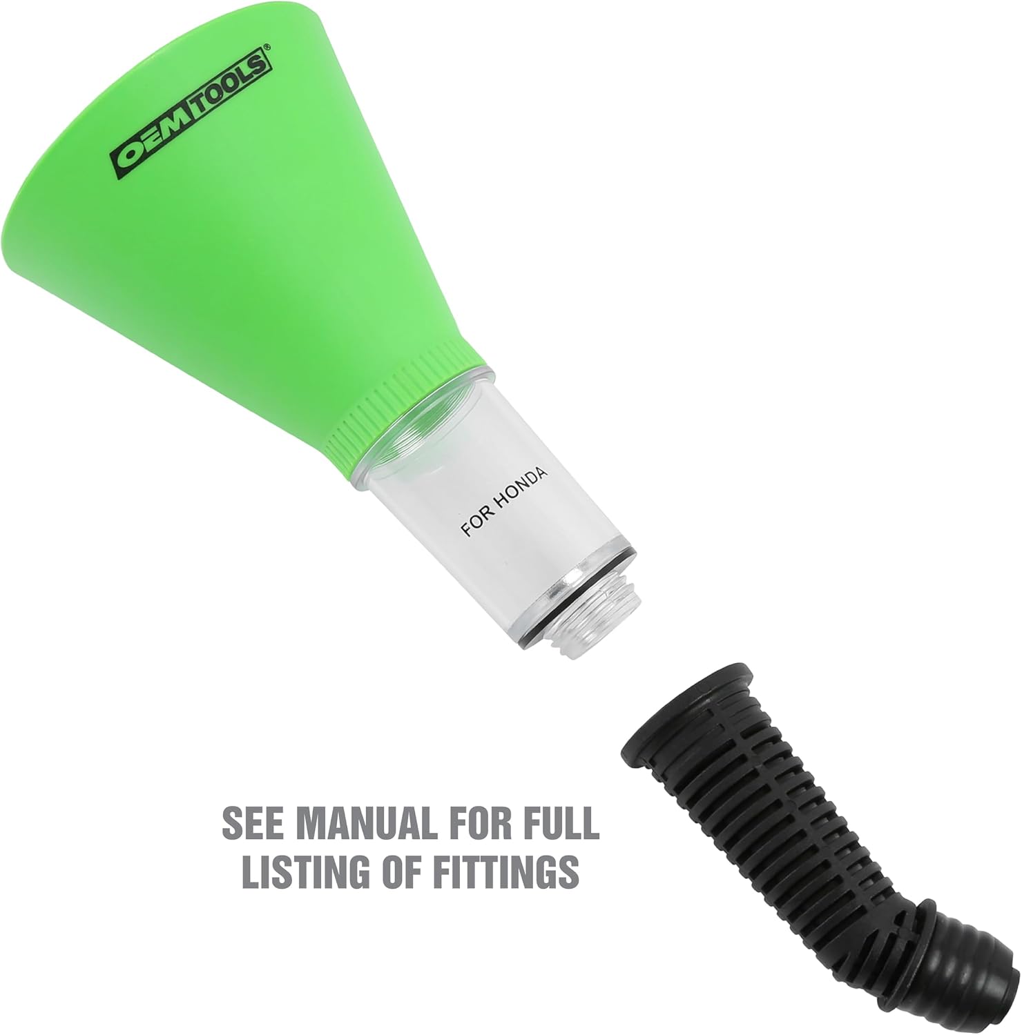OEMTOOLS 87022 No Spill Oil Funnel, No Spill Oil Funnel Kit Compatible with Acura, Honda, Hyundai, Infiniti, Kia, Land Rover, Nissan, and Suzuki, Funnels for Automotive Use