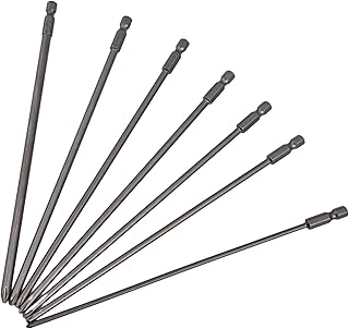 Magnetic Cross Screwdriver Bit Set With 6.35mm Hex Shank And 200Mm Long PH1 PH2 Steel Power Driver Tools For Electric Drills 7Pcs