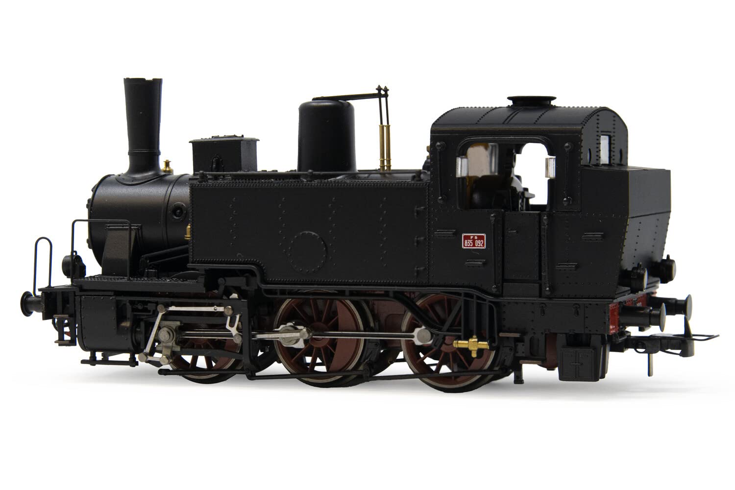 Rivarossi FS, locomotiva a vapore Gr. 835, lampade elettriche, grande pompa Westinghouse, periodo III-IV