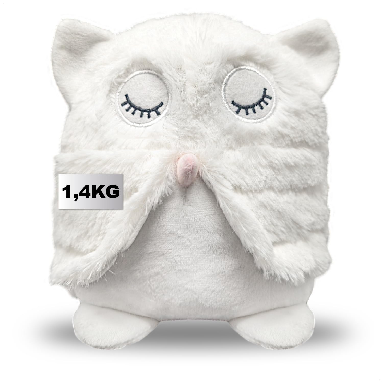 Com-Four Owl Com-Four® Doorstop - Heavy Door Holder In A Cute Design - Functional Home Accessory - Window Stopper Ideal For Drafts - Brake Block 1.4 Kg For Windows And Doors (Owl)