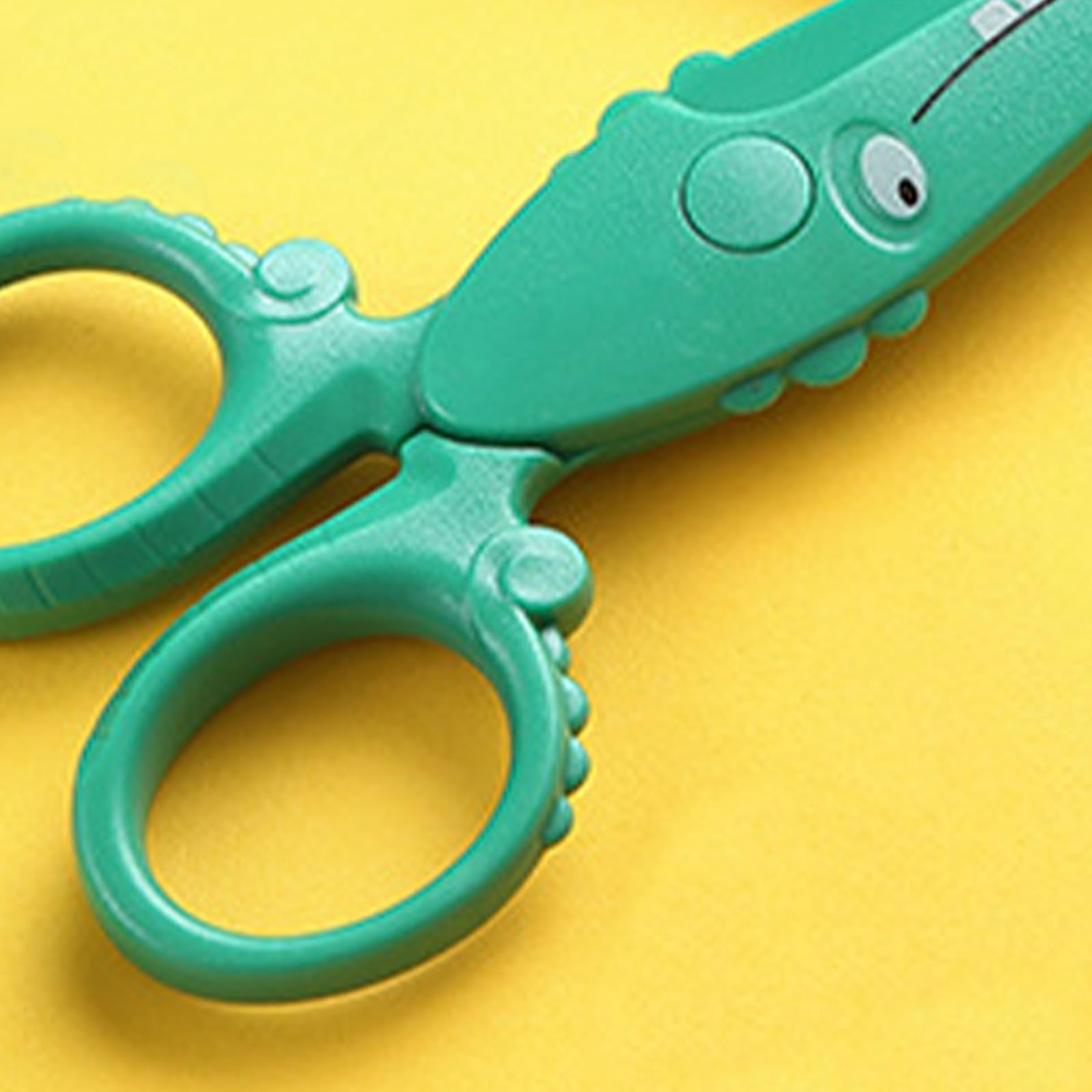Kids Safety Scissors, Cute Crocodile Shape Design Kids Preschool Training Scissors, Art Craft Plastic Scissors for School Supplies and Scrapbooking Supplies,School Scissors,(Crocodile) - Image 4