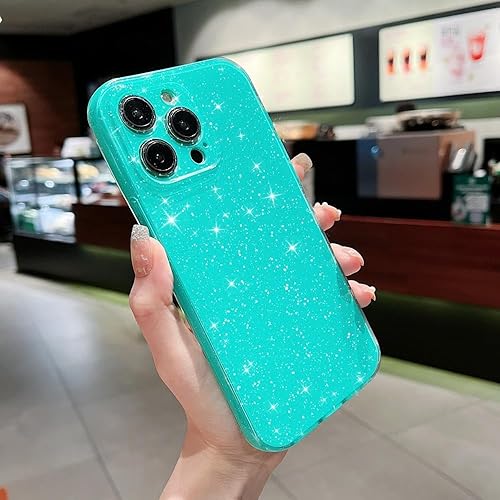 Miniatura 3 de Funda compatible con iPhone 13 Pro de 6.1 pulgadas, bonito color neón brillante, con purpurina, delgada, delgada, a prueba de golpes, funda de