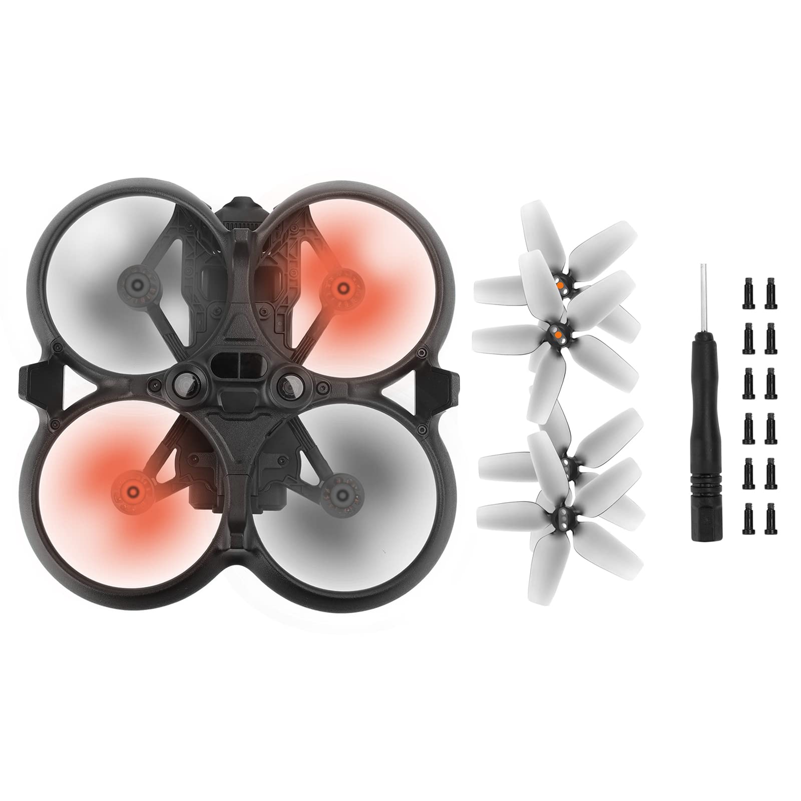 ZJRXM Propeller for DJI Avata FPV Drone Accessories, 4 Pieces Silent Flight Propeller Kit Replacement Part for DJI Avata FPV Drone Quick Release (Grey)