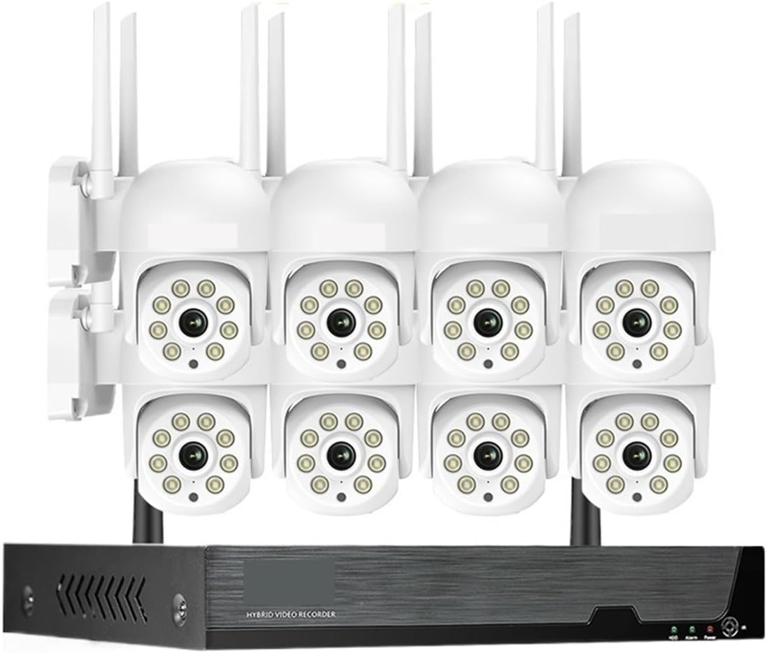 DVR Surveillance Kits, 3MP Ptz Camera Kit Video Surveillance Wireless Camera System Outdoor Security Camera System(None,3MP 8CH NVR8Cam)