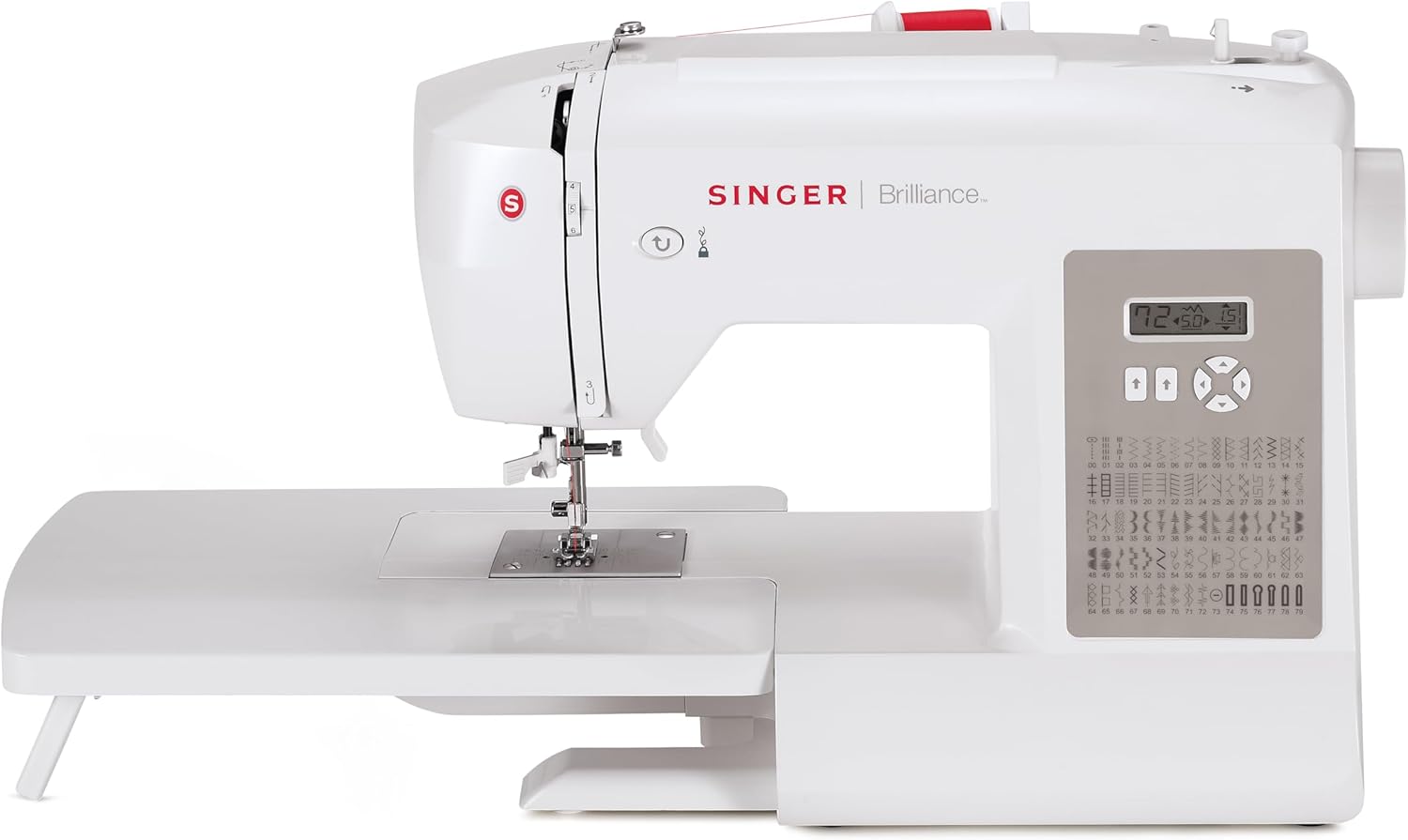 SINGER Brilliance 6180 Plus Sewing Machine with extension table attached