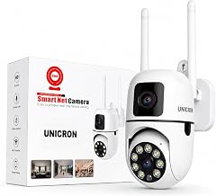 UNICRON CCTV Camera for Home Security Outdoor & Indoor, Wireless WiFi 360 | 4+4MP Full HD Dual Antenna Wireless WiFi Camera 360° Smart, Color Night Vision & Mobile Connectivity