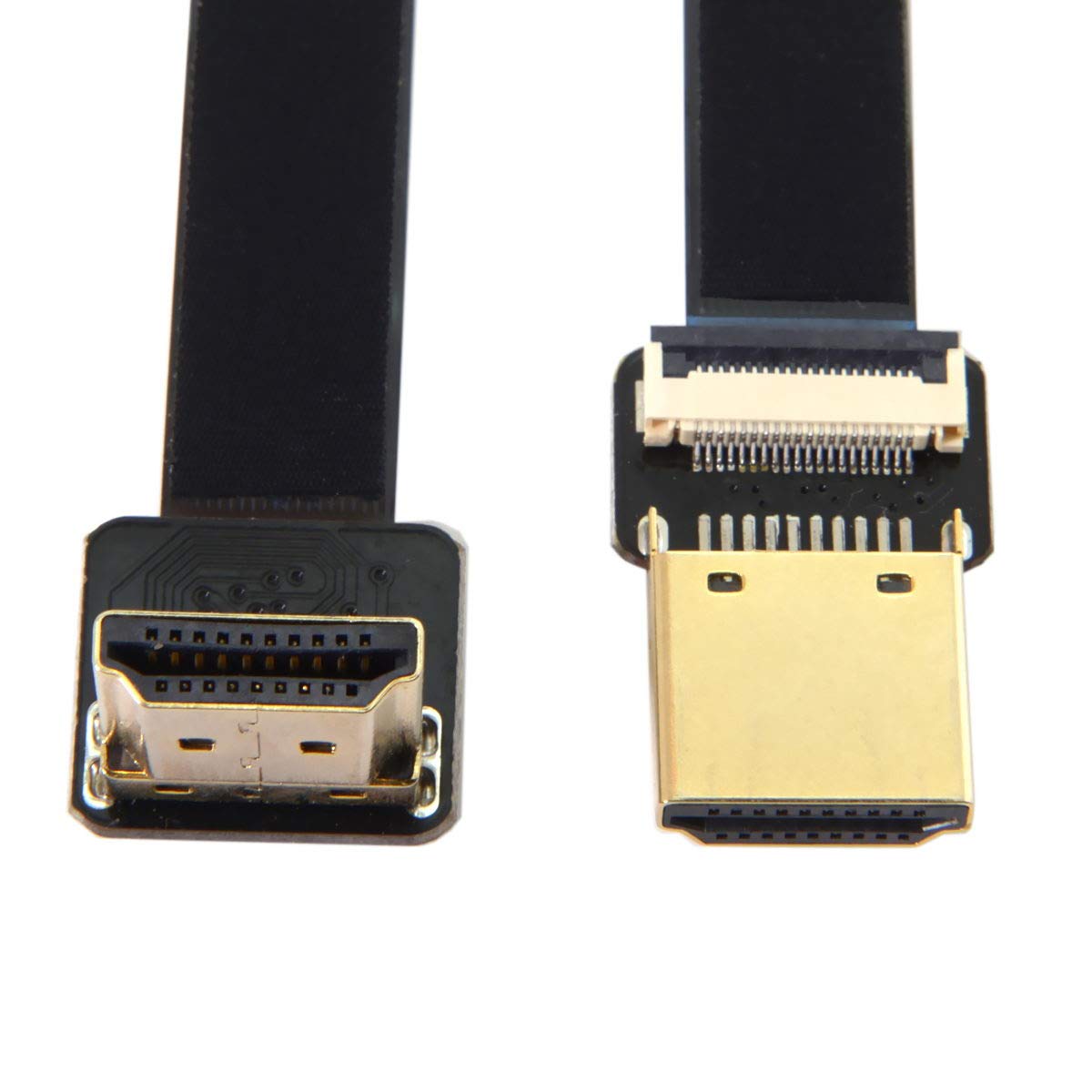 CYFPV FPV HDMI macho a ángulo superior 90D HDMI macho HDTV FPC cable plano para FPV HDTV Multicopter fotografía aérea (1.6 ft) 9